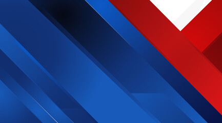 UK colors, abstract background with intersecting red blue and white geometric shapes and angled lines