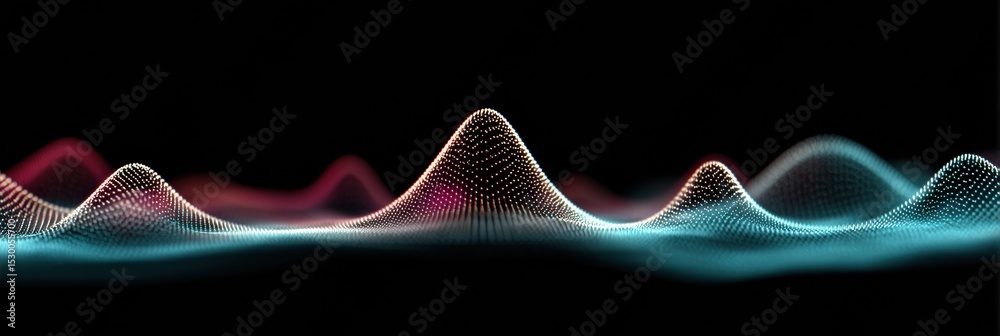 Aufkleber Retina Scan Lines Create Abstract Geometry With Dark Glow and a Blank Top Third, Showcasing Intricate Patterns and Vibrant Color Transitions