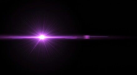 Abstract Purple Flare Lens Effect Star Light Optical Radiation