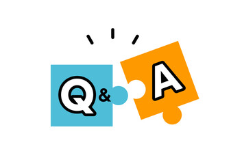 ジグソーパズルのQ&Aタイトルイラスト・アイコン