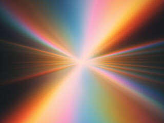 Abstract Light Burst Vibrant Rainbow Colors Radiating from Center, Dynamic Energy and Speed,  Perfect for Motion Design and Backgrounds
