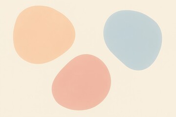 Abstract Pastel Shapes Composition