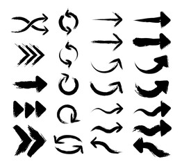 arrow collection in brush stroke style