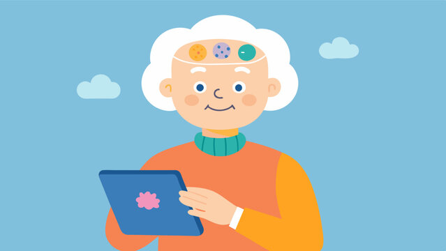 Whether youre young or old playing interactive memory games on a tablet is a fun and effective way to boost brain health and ward off cognitive decline.. Vector illustration