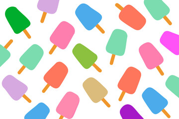 Colorful Popsicle Pattern – Summer Ice Cream Seamless Background