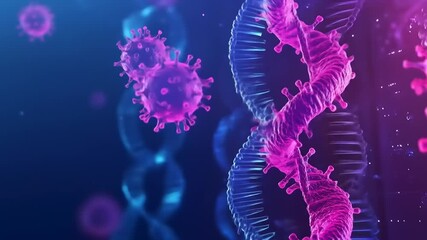 Virus DNA Microscopic Research. - Powered by Adobe