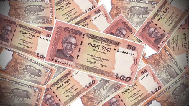 Bangladeshi Taka Fifty Banknote Animation