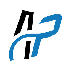 Abstract letter ap logo design.