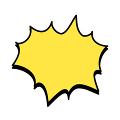 黄色の衝撃を表すフレーム