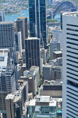 Aerial landscape view Sydney Harbor Bridge Sydney New South Wales Australia