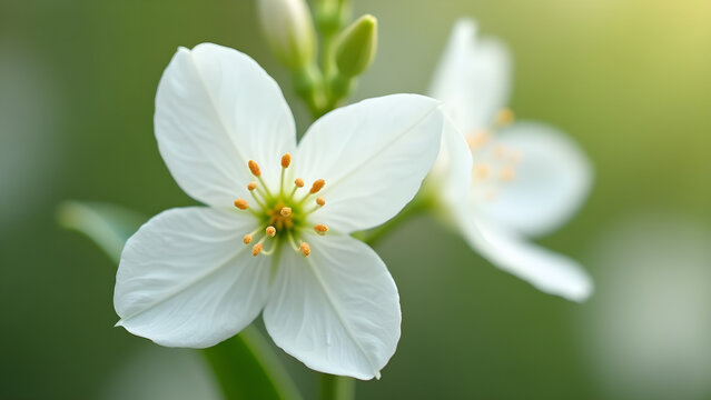 White Flower Bloom in Springtime
