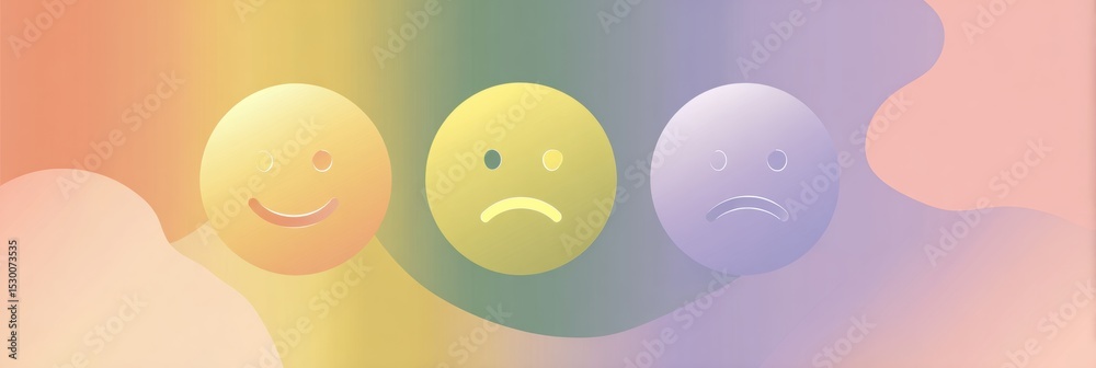 Poster positive feedback pop-up featuring calming tones with clear upper third for user engagement