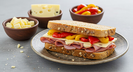 Turkey  and Cheese Whole Wheat Sandwich