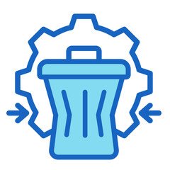 Minimal Waste  Icon Element For Design	