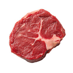 Fototapeta premium Raw beef steak close up view red meat texture culinary ingredient