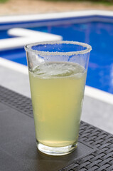 Refreshing Lime Drink by the Pool