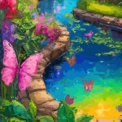 Various oil paintings, flowers, tulips, sailboats, lakes, mountains, rivers, rabbits, butterflies, mushrooms, roses, peonies, swallows, plum blossoms, cats and dogs