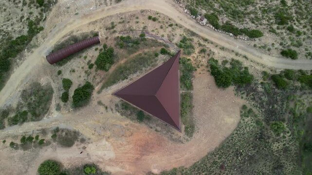 motta d'affermo, piramide 38&deg; parallelo, sicily, italy