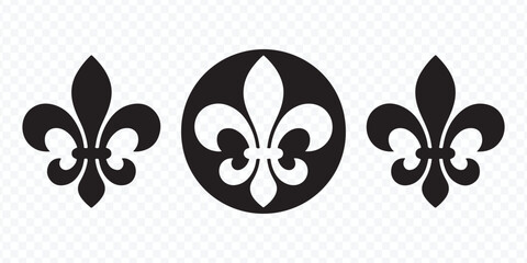 Fleur de Lis Heraldic Symbol Collection Vector © AIcon Star