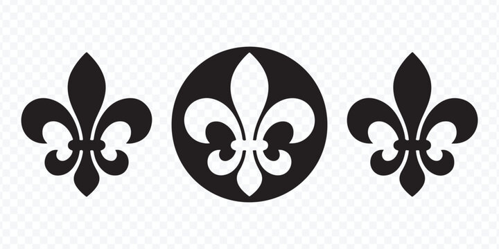 Fleur de Lis Heraldic Symbol Collection Vector