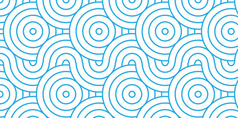 Minimal vector Overlapping Pattern Minimal diamond geometric waves spiral abstract circle wave line. blue seamless tile stripe geometric create retro line pattern background.	
