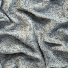 A highly detailed, seamless, and tileable texture of crumpled, textured fabric, with an abstract pattern in shades of blue, gray, and white, suggesting a distressed or worn appearance.