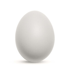 White egg isolated on white background.