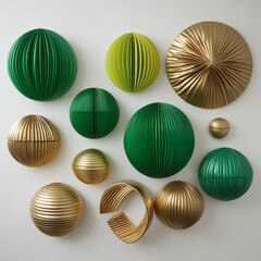Fototapeta premium Glossy Colorful Spheres and Abstract Ball Icons Set