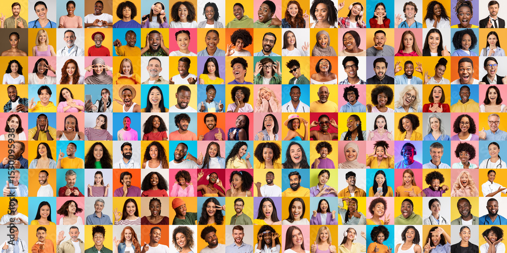 Poster this vibrant collage features a multitude of people from diverse backgrounds, all showcasing their u