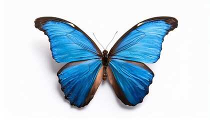 Obraz premium blue butterfly isolated on white background