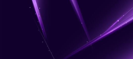 Luxury purple with glowing line on dark purple background, abstract elegant background vector for branding presentation © Aneg