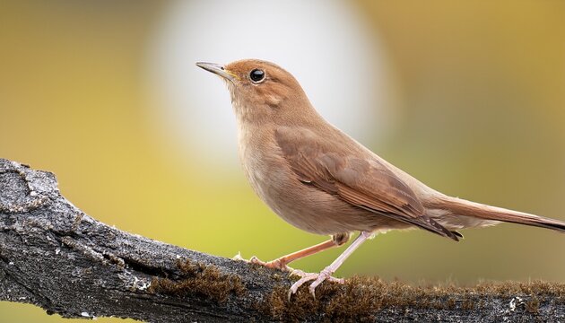 detailed nightingale bird on a transparent background