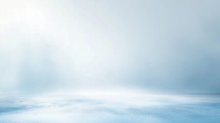 Misty landscape over calm water reflecting soft light in a serene setting.