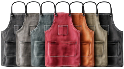 Aprons: A collection of aprons with diverse colors and styles for cooking and craft, a perfect addition to culinary and creative pursuits, appealing to both professionals and home enthusiasts.