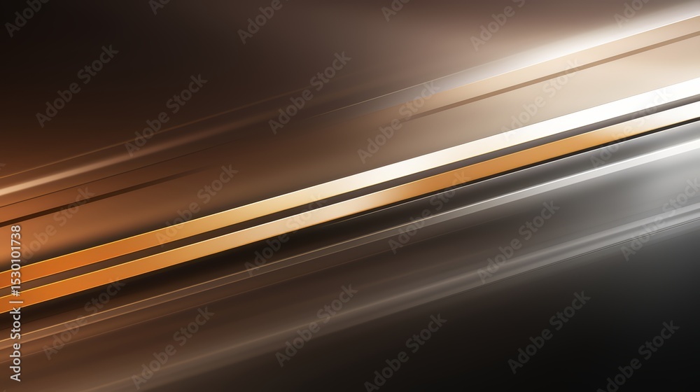Poster Blurry image of a brown and white line. The image is abstract and has a sense of movement