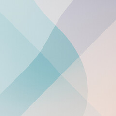 Minimalist geometric abstract background with layered translucent shapes, cool pastel tones, modern design, soft gradients, and clean composition.