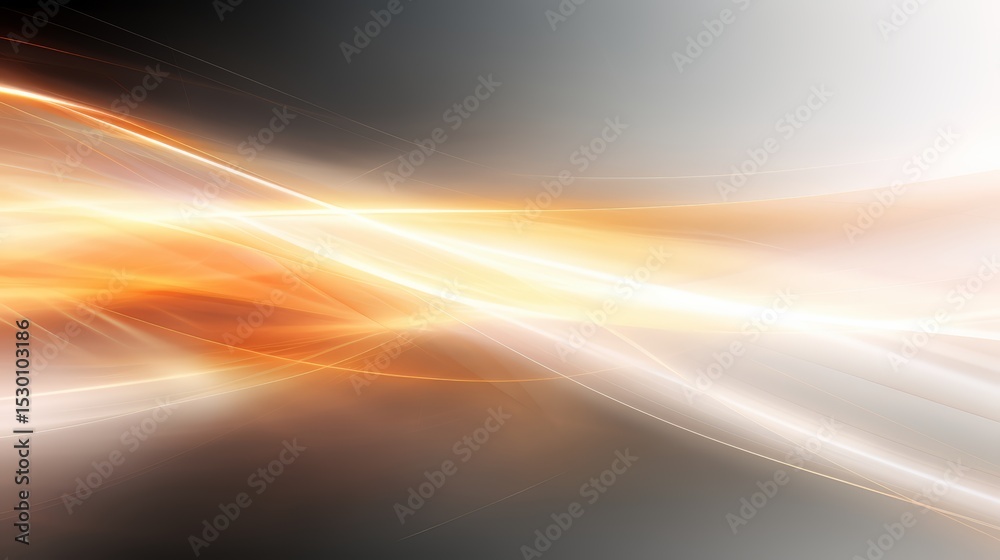 Poster bright orange and white line with a dark background. the line is wavy and has a lot of dots