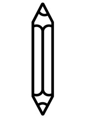 Fototapeta premium Creative pencil sketch icon showcasing minimal black line art design with clean features perfect for artistic representation