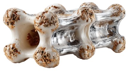 Cervical Vertebrae Model: An detailed view of model of cervical vertebrae, designed to exhibit the delicate architecture of the neck structure.