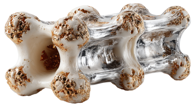 Cervical Vertebrae Model: An detailed view of model of cervical vertebrae, designed to exhibit the delicate architecture of the neck structure.