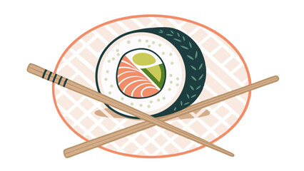 Minimal Sushi Logo – Transparent Background