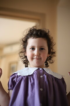 portrait of a little girl in a dress
