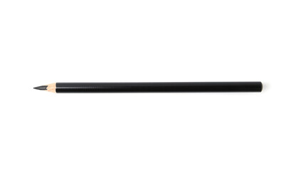Black eyebrow pencil isolated on white, top view
