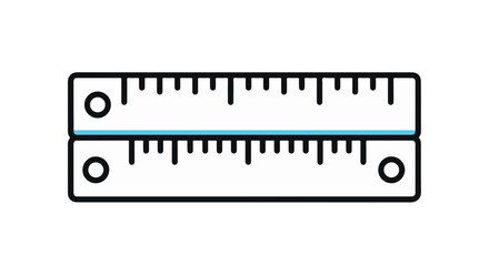 Simple design of two rulers for measurement and precision.