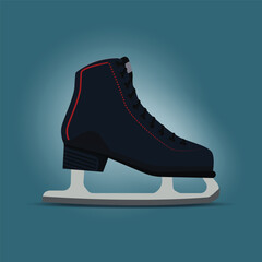 Ice skate shoes stock design illustration