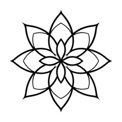 Abstract colorful flower petal logo vector illustration