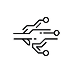 Abstract tech logo with clean white and blue layout vector illustration