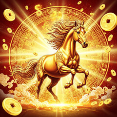 Golden Horse of Prosperity