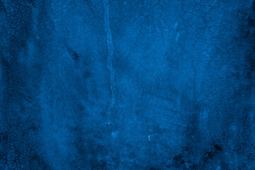 Old wall pattern texture cement blue dark abstract  blue color design are light with black gradient background.