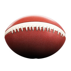 American football close up view showing texture and laces